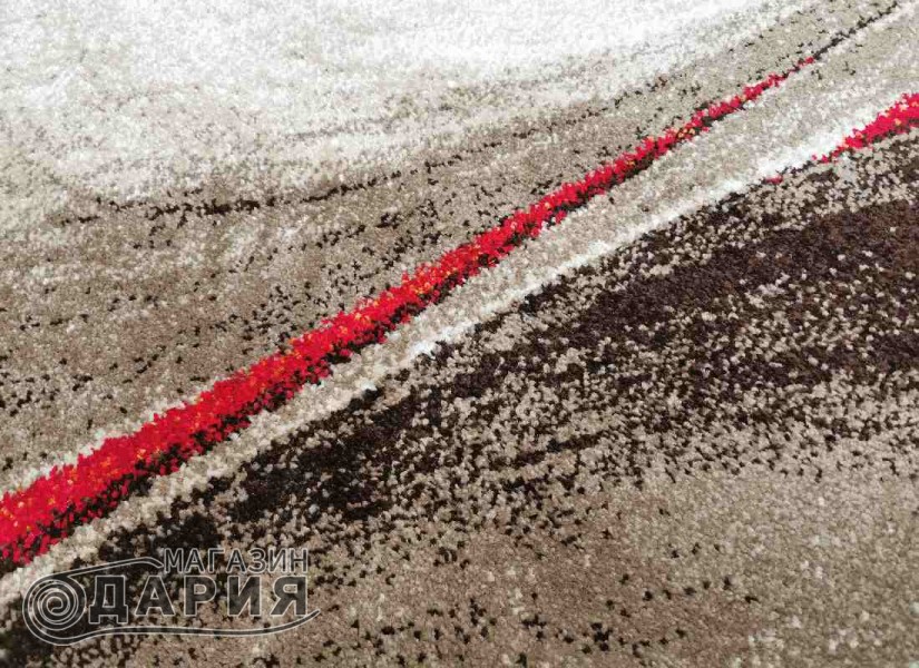 Тъкан килим MAGNOLIA 097 d.beige/red елипса